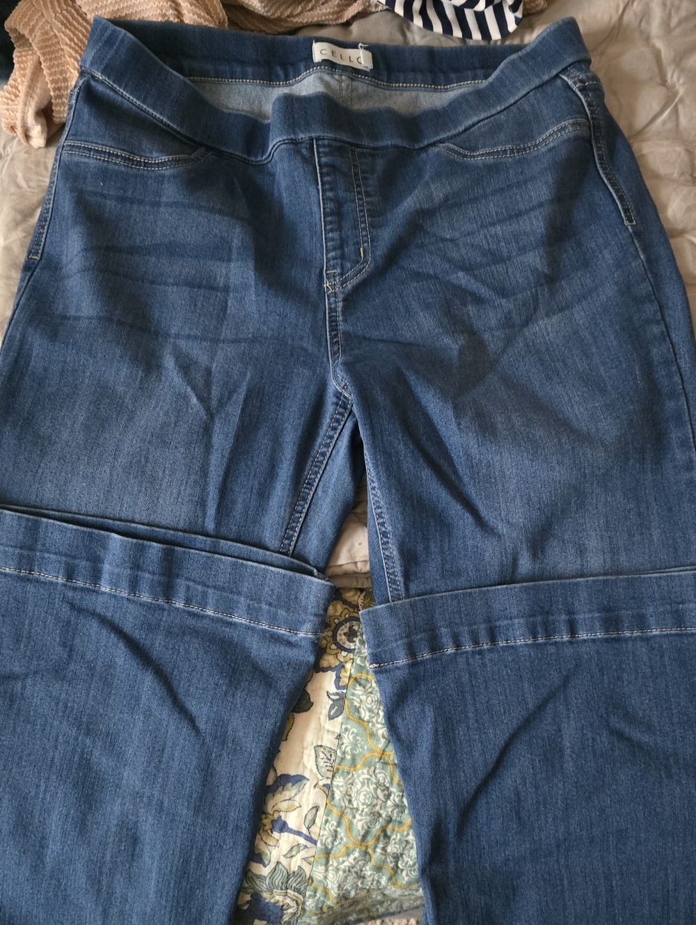CELLO Blue Women’s Pull-On Denim Jeans Size XL